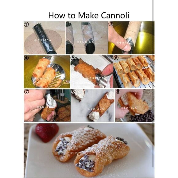 NEW 15 Cannoli Tubes 5” Large Stainless Steel Cannoli Forms Non-stick - Picture 6 of 8
